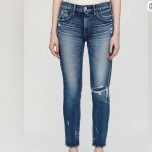 NEW! Moussy Vintage Lenwood Distressed Skinny Crop Ankle 28 / 28 Inseam Jeans